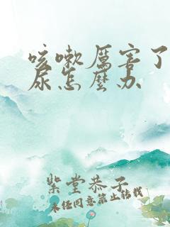 咳嗽厉害了就漏尿怎么办