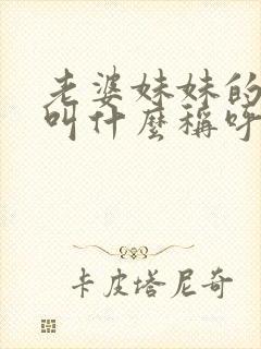 老婆妹妹的老公叫什么称呼