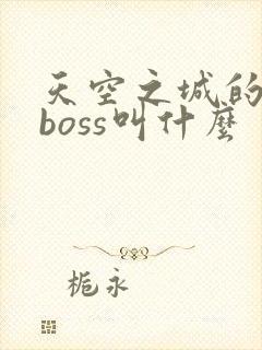 天空之城的反派boss叫什么