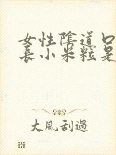 女性阴道口内侧长小米粒是怎么回事