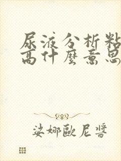 尿液分析粘液丝高什么意思