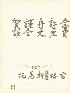 贺谨舟许念禾小说全文免费阅读