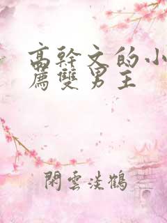 高干文的小说推荐双男主