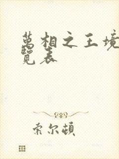 万相之王境界一览表