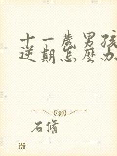 十一岁男孩子叛逆期怎么办