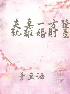 夫妻一方发现出轨离婚财产怎么分割