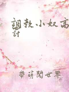 调教小奴高潮惩罚