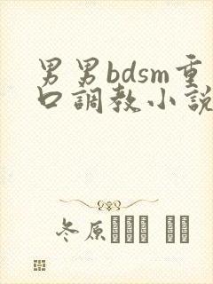 男男bdsm重口调教小说