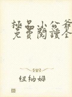 极品小公爷小说免费阅读全文