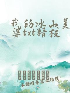 我的冰山美女老婆txt精校