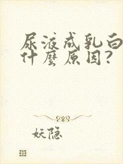 尿液成乳白色是什么原因?