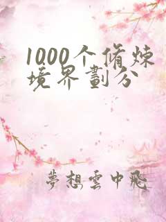 1000个修炼境界划分