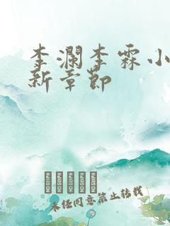 李澜李霖小说最新章节