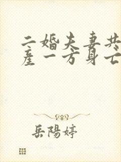 二婚夫妻共同财产一方身亡怎么继承给孩子