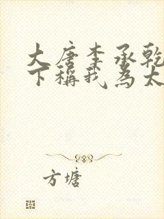 大唐李承乾请陛下称我为太子txt