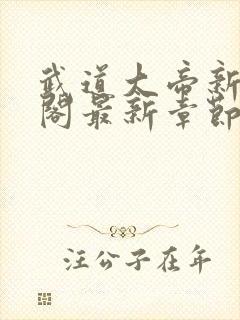 武道大帝新笔趣阁最新章节