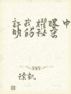 许我耀眼中沈皓明的秘密