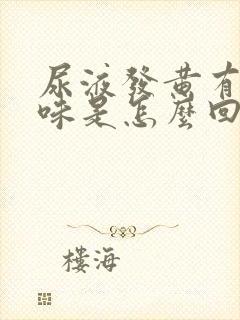 尿液发黄有骚臭味是怎么回事