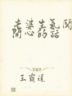 老婆生气哄老婆开心的话