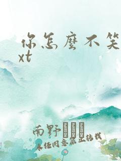 你怎么不笑了txt