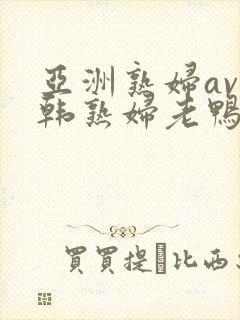 亚洲熟妇av日韩熟妇老鸭窝