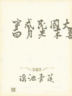 穿成民国大佬的白月光 末喜