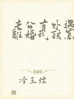 老公有外遇提出离婚我该怎么办