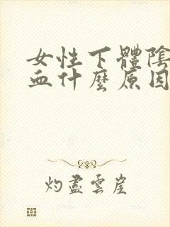 女性下体阴道出血什么原因