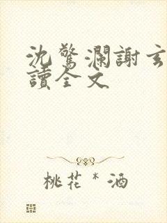 沈惊澜谢玄寂阅读全文