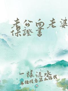 老公向老婆写的保证书