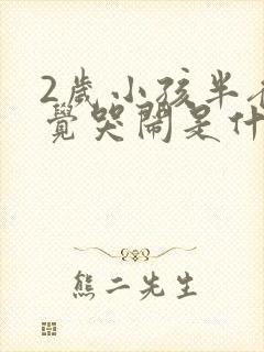 2岁小孩半夜睡觉哭闹是什么原因