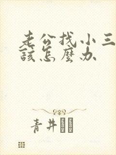 老公找小三了我该怎么办