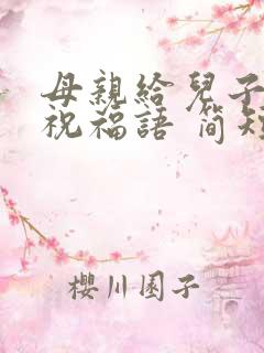 母亲给儿子生日祝福语 简短独特