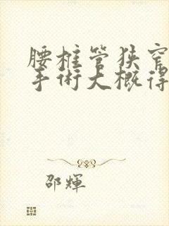 腰椎管狭窄微创手术大概得多少钱费用