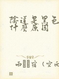 阴道是黑色的是什么原因