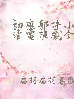 初恋那件小事高清电视剧全集免费观看