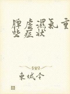 脾虚湿气重有哪些症状