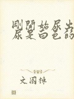 刚开始尿出来的尿是白色的