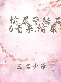 输尿管结石上段6毫米,输尿管扩张轻度积水