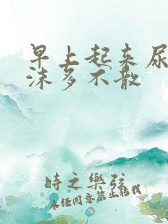 早上起来尿黄泡沫多不散