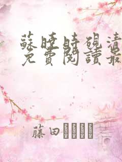 苏晓时砚清小说免费阅读最新章节列表