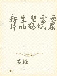 新生儿需要多少片nb码纸尿裤