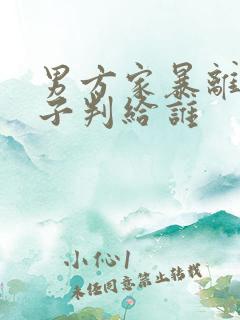 男方家暴离婚孩子判给谁