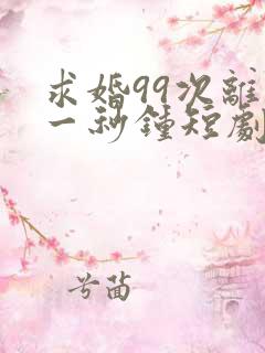 求婚99次离婚一秒钟短剧