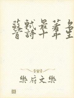 苏轼最著名的十首诗十年生死两茫茫