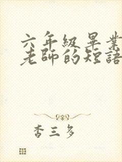 六年级毕业感谢老师的短语