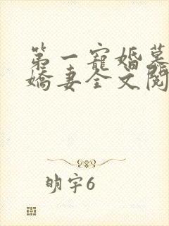 第一宠婚慕少的娇妻全文阅读