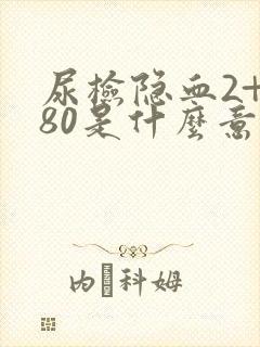 尿检隐血2+ 80是什么意思