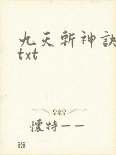 九天斩神诀林辰txt