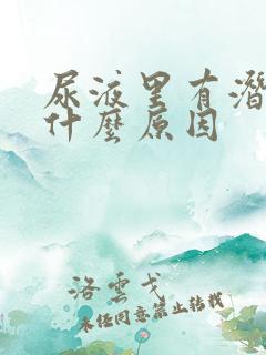 尿液里有潜血是什么原因